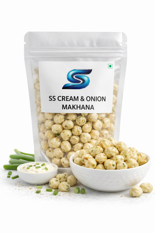 Cream & Onion Makhana - Roasted Fox Nuts Snack
